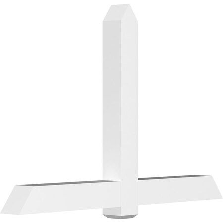Ekena Millwork Eugene Architectural Grade PVC Gable Bracket, 72"W x 48"H x 6"D x 6"F, 16/12 Pitch GBP072X48X0606EUG00